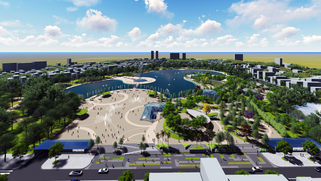 Trung tâm thương mại & bãi đỗ xe ngầm công viên hồ Khánh Hội